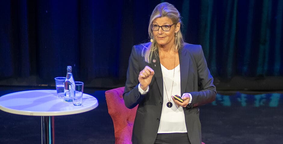 Professor Caroline Graff, KI, föreläste om Azheimers sjukdomlzhe