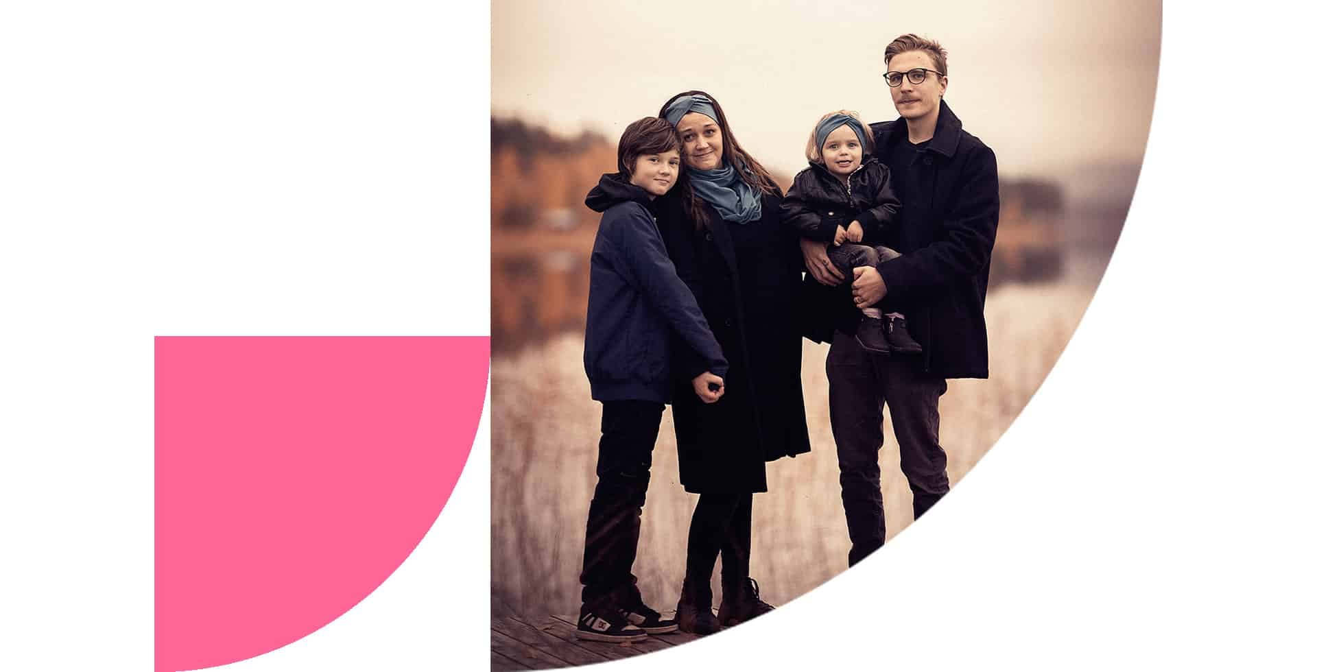 Annika Andersson med sin familj