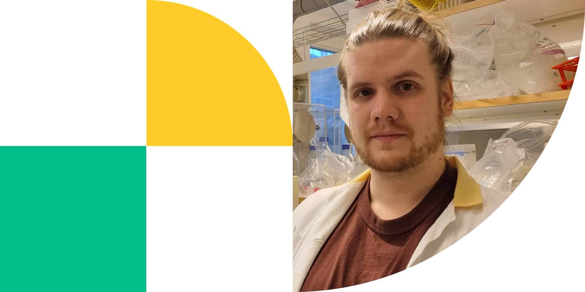 Bild på forskaren och stipendiaten maximilian tufvesson alm