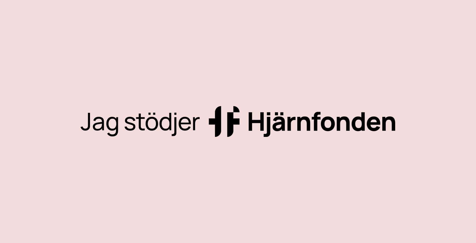 Ett kollage där två händer håller i en flagga med en Jag stödjer Hjärnfonden-logotyp.