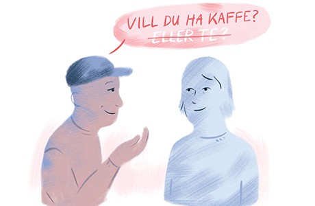 Illustration som visar hur man kan kommunicera med den som har en demenssjukdom